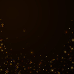 Fototapeta na wymiar Sparse starry snow Christmas overlay. Christmas li