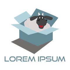 Obraz premium sheep icon illustration