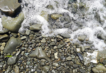 small stones on the beach