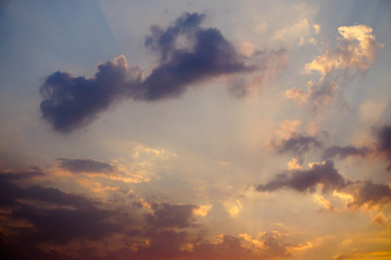 dramatic sky with clouds