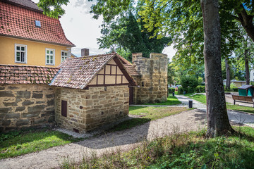 Wallgraben and town wall of Bad Rodach