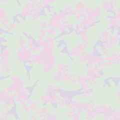 UFO camouflage of various shades of pink, blue and violet colors