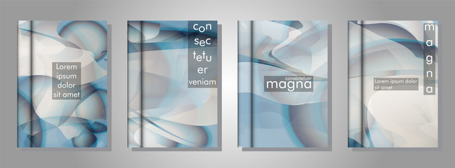 book collection with abstract liquid patterns as background. suitable for any cover. vector illustration of eps 10