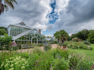 Cambridge botanic garden greenhouses, England
