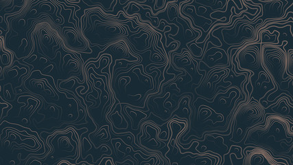 Topographic Contour Map Psychedelic Brown Abstract Background. Ultra High Quality Wallpaper © yamonstro