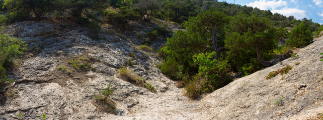panoramic view of the hilly terrain in the south in clear day