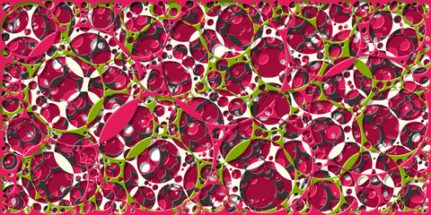 Abstract Generative Art color distributed circles holes background illustration