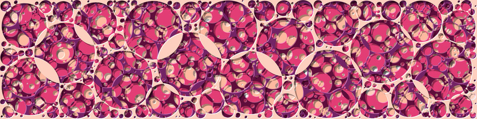 Abstract Generative Art color distributed circles holes background illustration