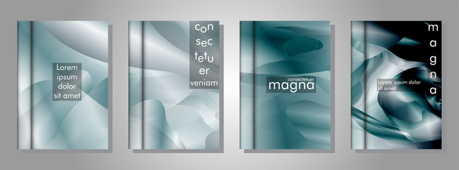 book collection with abstract liquid patterns as background. suitable for any cover. vector illustration of eps 10