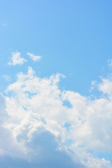 Bright and colorful photos of heavenly angelic white clouds and blue, blue sky with sunlight....