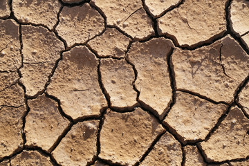 global warming concept of cracked ground