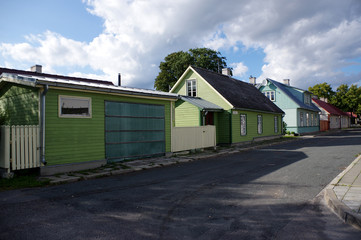 Fototapeta na wymiar rue a Haapsalu, Estonie