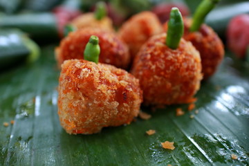 Croquettes / kroket - Chicken, potato and cheese croquettes with chili
