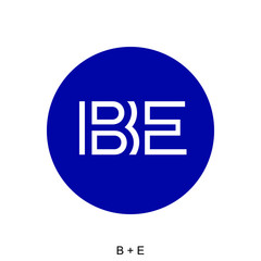 Letter B and E for icon or logo ready to use