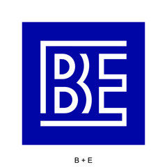 Letter B and E for icon or logo ready to use