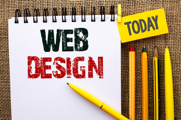 Word writing text Web Design. Business concept for Web Layout Template Responsive Webpage Webdesign...