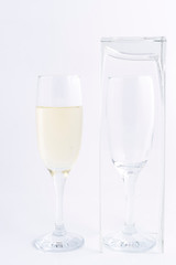 copa champagne y vidrio distintas glamour