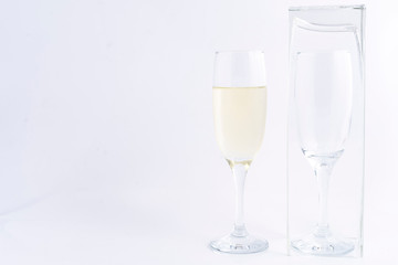 copa champagne y vidrio distintas glamour