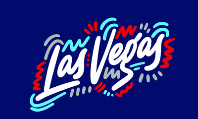 Las Vegas handwritten city name.Modern Calligraphy Hand Lettering for Printing,background ,logo, for posters, invitations, cards, etc. Typography vector.