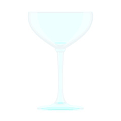 champagne glass and wine glass isolated on white background illustration vector