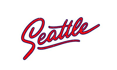 Seattle handwritten city name.Modern Calligraphy Hand Lettering for Printing,background ,logo, for posters, invitations, cards, etc. Typography vector.
