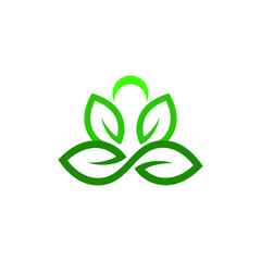 people leaf symbol for spa or natural healthy ready to use