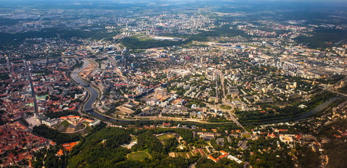 Obraz premium Bird's eye view of Vilnius,Lithuania