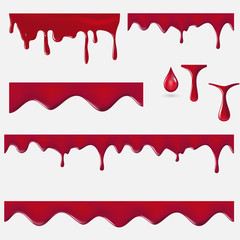 various blood or paint splatters set