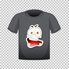 T-shirt design with graphic in front
