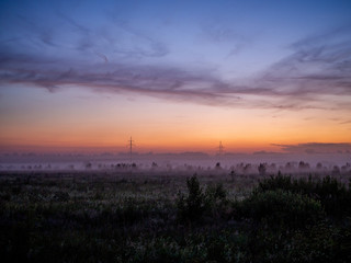 The nature of Russia in the early morning