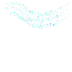 Blue, cyan, turquoise glitter stars confetti