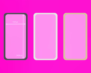 Mesh, pink colored phone backgrounds kit.