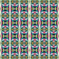 Abstract colorful hexagon square geometric seamless pattern symmetric kaleidoscope fashion