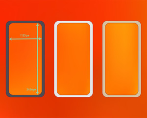 Mesh, orange red colored phone backgrounds kit.