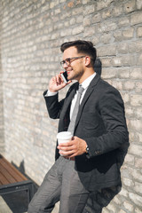 Young manager speaking on the phone