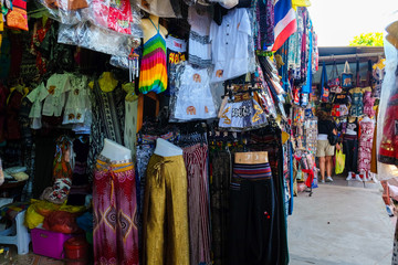 Variety souvenir goods selling in Dumnoen Saduak  floating market