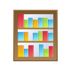 Bookshelf vector, Back to school gradient style icon