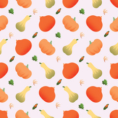 Vegetable seamless pattern. Vegetarian set of farm market products