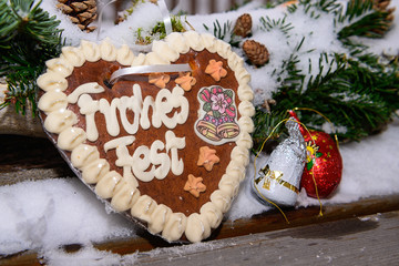 Lebkuchenherz für Weihnachten