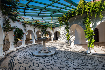 Obraz premium Kalithea Springs Therme Beautiful Typical Greek Interior, Rhodes,Greece