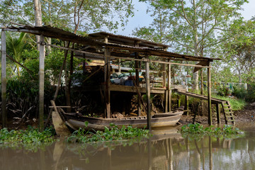 Obraz premium Delta du Mékong, région de Can Tho, Cai Rang Floating Market