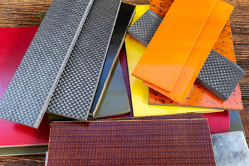 bars blocks scales micarta, carbon, G10 composite, plate, sheet, pieces for handmade DIY knife...