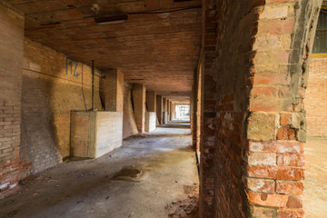 Fototapeta na wymiar Urban exploration in an abandoned kiln