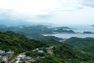 Fototapeta na wymiar Landscape view from Jiufen, Taipei, Taiwan.