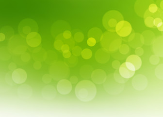 Green background with bokeh lights