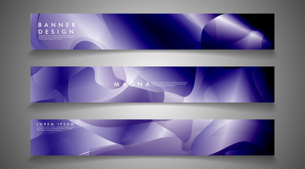 collection of banner sets. background gradient irregular blue waves. vector illustration of eps 10