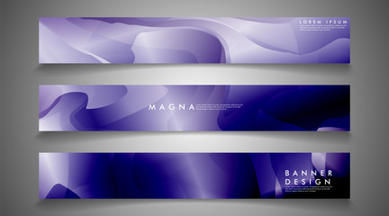 collection of banner sets. background gradient irregular blue waves. vector illustration of eps 10