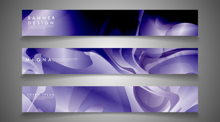 collection of banner sets. background gradient irregular blue waves. vector illustration of eps 10