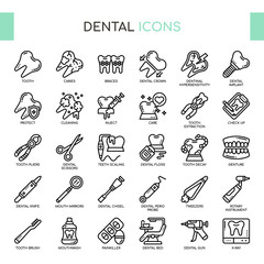 Dental , Thin Line and Pixel Perfect Icons