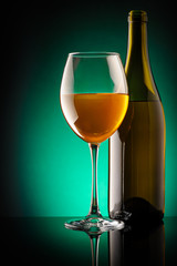 Amber wine in a glass